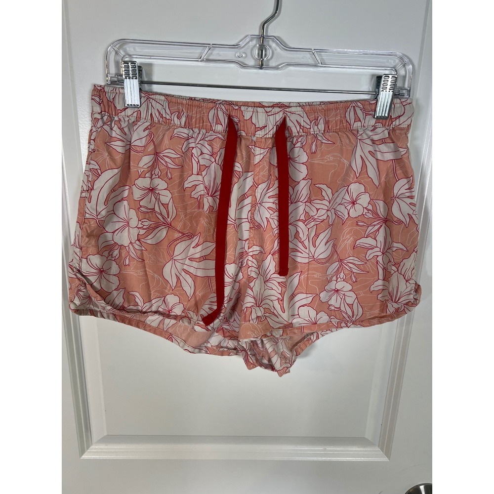 Columbia Womens Shorts Floral Tropical Print Peach Size M